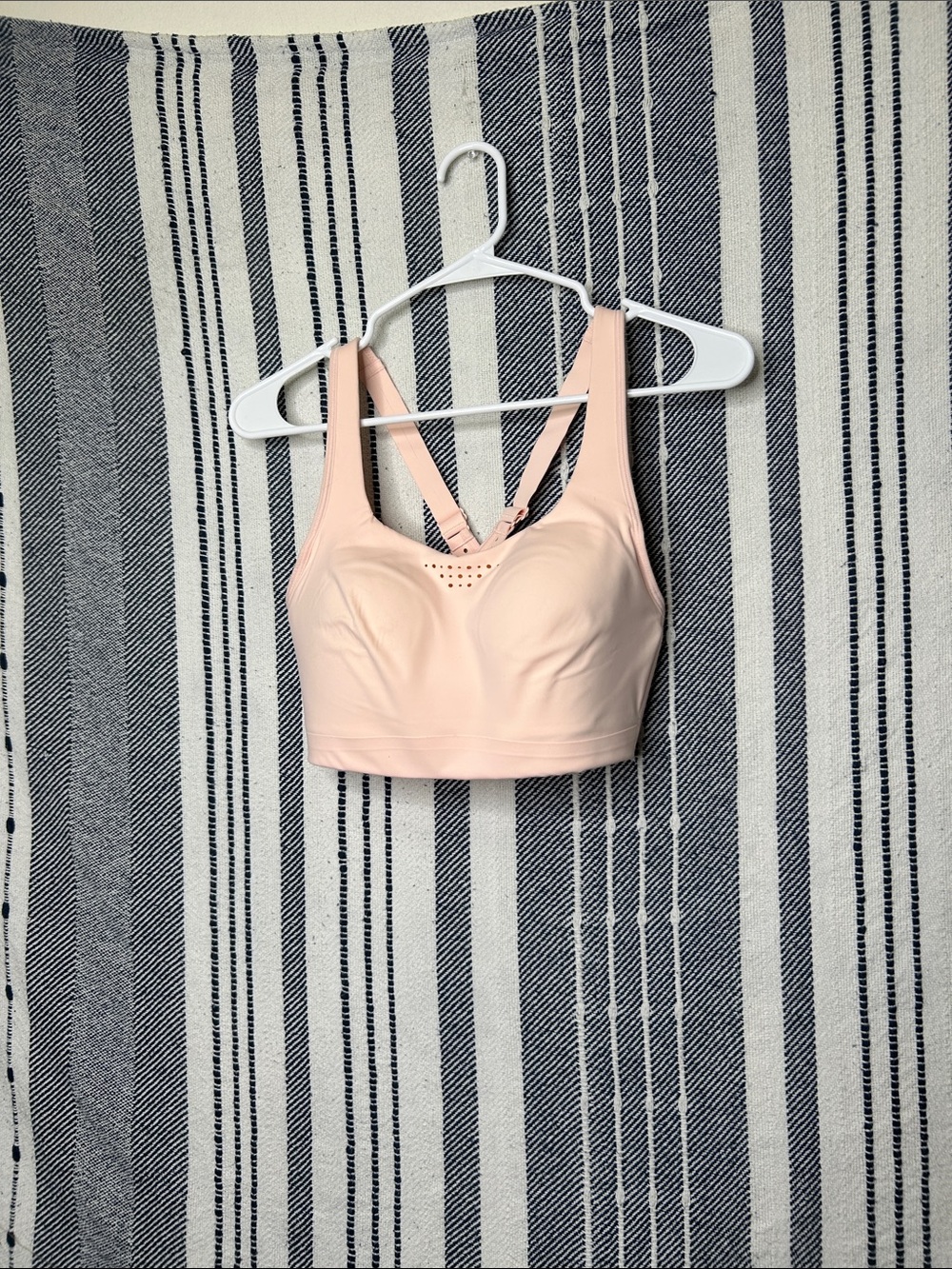 Athleta Light Pink Longline Sports Bra
